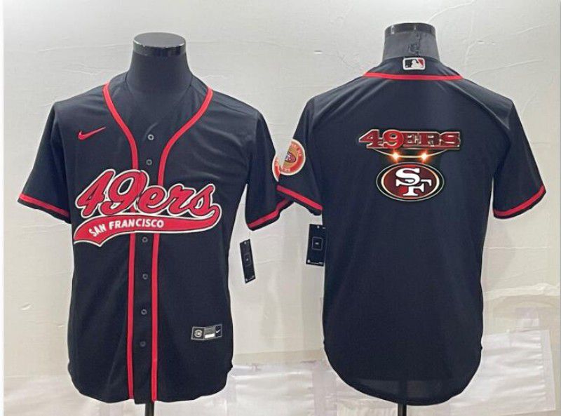Men San Francisco 49ers Blank Black 2022 Nike Co branded NFL Jersey1